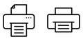 Outlined Icon Set: Printers