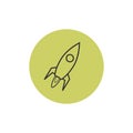 Outlined rocket icon