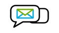 Outlined Speech Bubble with Envelope Icon, Mail Notification, vector design Generative AI Royalty Free Stock Photo