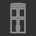 Outlined vector doors