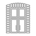Outlined vector doors