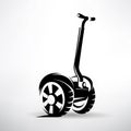 Outlined vector symbol, electric scooter