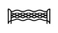 Outlined Wavy Grid Design Element Vector Illustration, vector design Generative AI Royalty Free Stock Photo