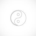Outlined yin and yang Royalty Free Stock Photo