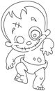 Outlined zombie baby