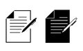 OutlineFilledVectorSign ofvs, writing pad vector icon Royalty Free Stock Photo