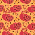 Colorful repetitive pattern background of love and relationship, Valentine\'s day related chocolate candy boxes Royalty Free Stock Photo