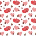 Colorful repetitive pattern background of love and relationship, Valentine\'s day related chocolate candy boxes Royalty Free Stock Photo