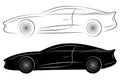 Outlines of Sports Cars