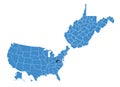 Outlne map of West Virginia state