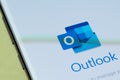 Outlook email app Royalty Free Stock Photo