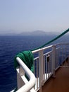 Outlook of a greek ferry at the sea Royalty Free Stock Photo