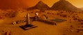 An outpost on the red planet mars