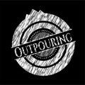 Outpouring chalkboard emblem. Vector Illustration. Detailed Royalty Free Stock Photo