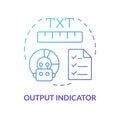 Output indicator blue gradient concept icon