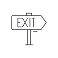 Output line icon concept. Output vector linear illustration, symbol, sign