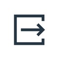 output vector icon isolated on white background. Outline, thin line output icon for website design and mobile, app development.