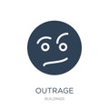 outrage icon in trendy design style. outrage icon isolated on white background. outrage vector icon simple and modern flat symbol Royalty Free Stock Photo