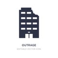 outrage icon on white background. Simple element illustration from Buildings concept