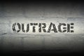 Outrage WORD GR Royalty Free Stock Photo