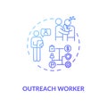 Outreach work concept icon