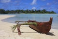 Outrigger on beach Royalty Free Stock Photo