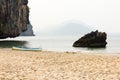 Outrigger canoe on the beach Royalty Free Stock Photo