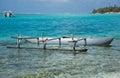 Outrigger Canoe at Mystery Island Royalty Free Stock Photo
