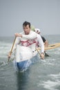 Outrigger Canoeing Team In Race Royalty Free Stock Photo