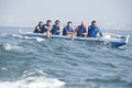 Outrigger Canoeing Team In Race Royalty Free Stock Photo