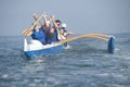 Outrigger Canoeing Team In Race Royalty Free Stock Photo