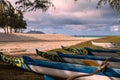 Outrigger canoes in hawaii