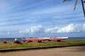 Outrigger Canoes at rest Royalty Free Stock Photo