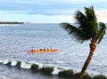 Outrigger canoe near Kihei on Maui