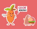 GO EAT HEALTY illustration