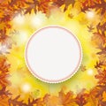 Outside Autumn Foliage Fall Emblem Centre Royalty Free Stock Photo