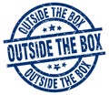 outside the box stamp Royalty Free Stock Photo