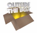Outside the Box Thinking Opening Cardboard Package
