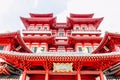 Outside Buddha Tooth Relic Temple and Museum,It is Chinese style architecture and flare on roof of temple that popular Royalty Free Stock Photo