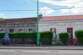 Outside building renovation of ancient old house before and after difference on wash clean and dirty wall home facade