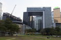 Outside of Central Government Offices and Legislative Council Complex in Hong Kong. Royalty Free Stock Photo