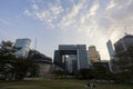 Outside of Central Government Offices and Legislative Council Complex in Hong Kong. Royalty Free Stock Photo