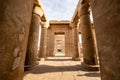 The outside columns of Kom Ombo Temple in Aswan constructed during the Ptolemaic dynasty Royalty Free Stock Photo