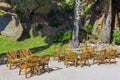 Outside dining area Royalty Free Stock Photo