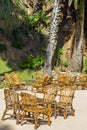 Outside dining area Royalty Free Stock Photo