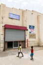 Outside Exterior of old Spaza Shop traditional retail store in small town