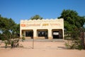 Outside Exterior of old Spaza Shop traditional retail store in small town