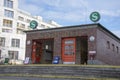 Outside facade of Nordbahnhof station in Mitte Berlin Germany