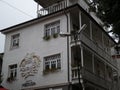 Outside facade shot of House of Medusa restaurant at Istanbul Sultanahmet square