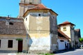 Outside the fortified saxon church in the village Sanpetru, Transylvania